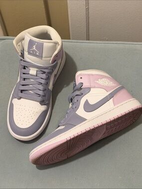 Jordan 1 Mid Women’s Sneakers in Pastel Purple & Pink